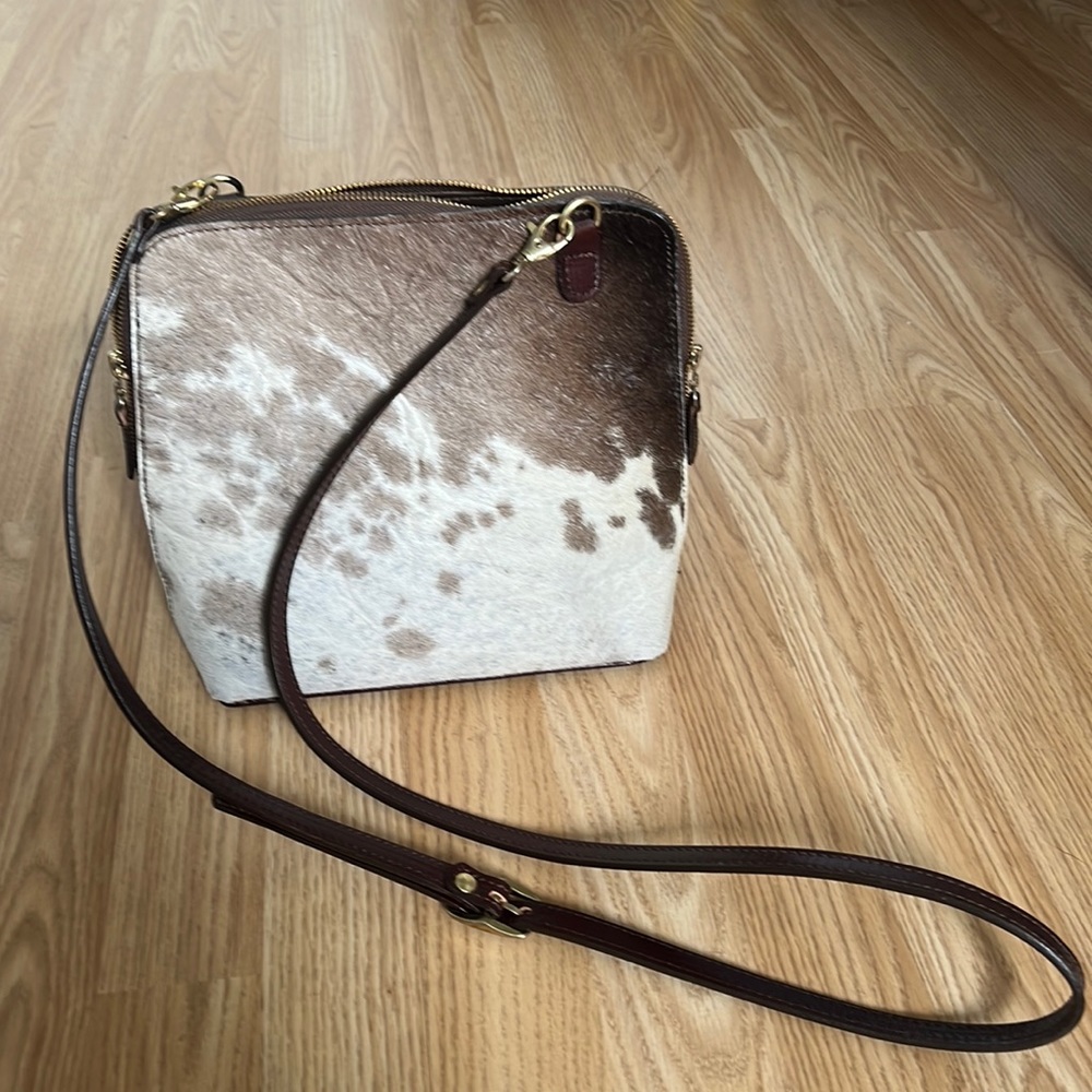 One of a kind cowhide bag by designer named David Lane